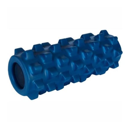 Fabrication Enterprises RumbleRoller Massage Foam Roller, 5" Dia. x 12"L, Medium-Firm, Blue 30-2373